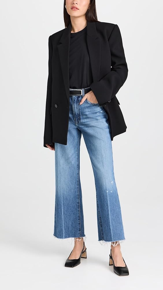 FRAME Women's The Relaxed Straight Jeans, Mariner, Blue, 32